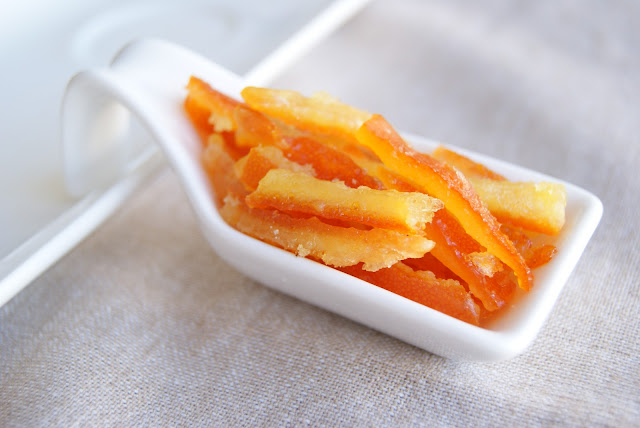 cascara naranja confitada cascara naranja confitada