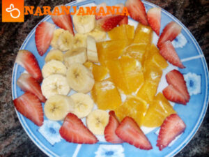 Batido de Naranjas, Fresas y Plátano