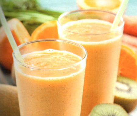 batido de plátano y naranja